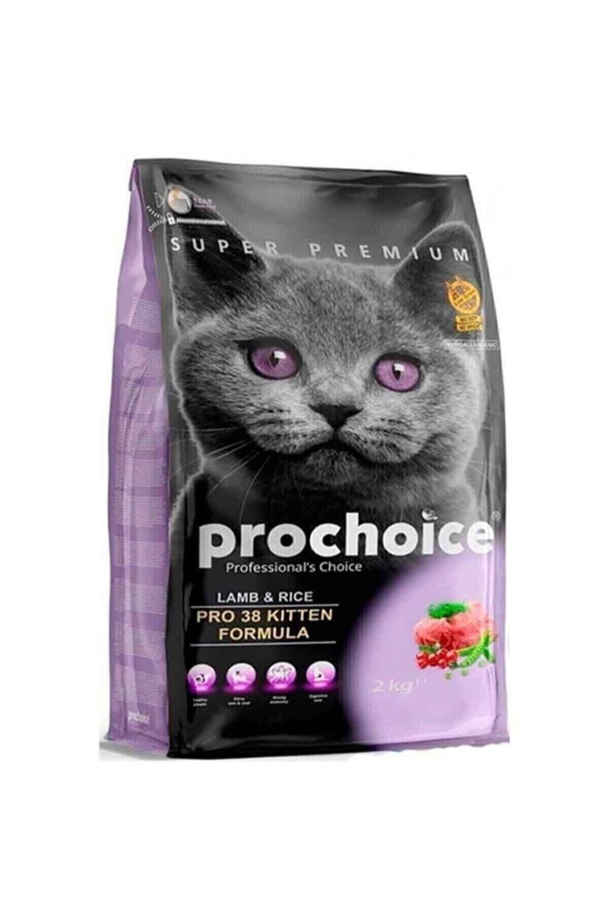 Prochoice Pro 38 Kitten Düşük Tahıllı Kuzu Etli Yavru Kedi Maması 2 Kg