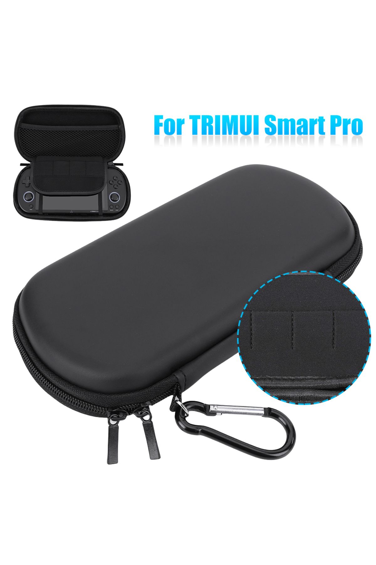 ALLOYSEED-For Trimui Smart Pro Carrying Case Handheld Game Console Black Hard Travel Storage Bag Video Game... 2