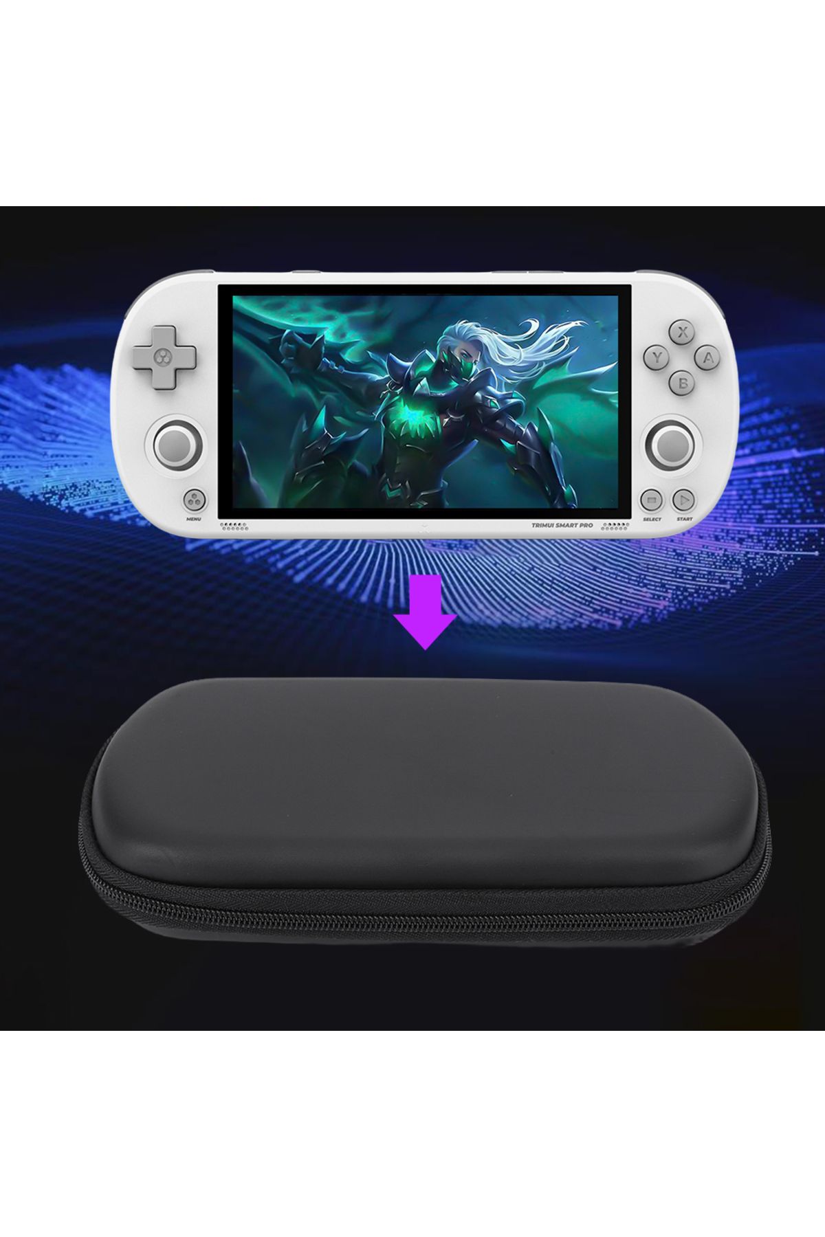 ALLOYSEED-For Trimui Smart Pro Carrying Case Handheld Game Console Black Hard Travel Storage Bag Video Game... 3