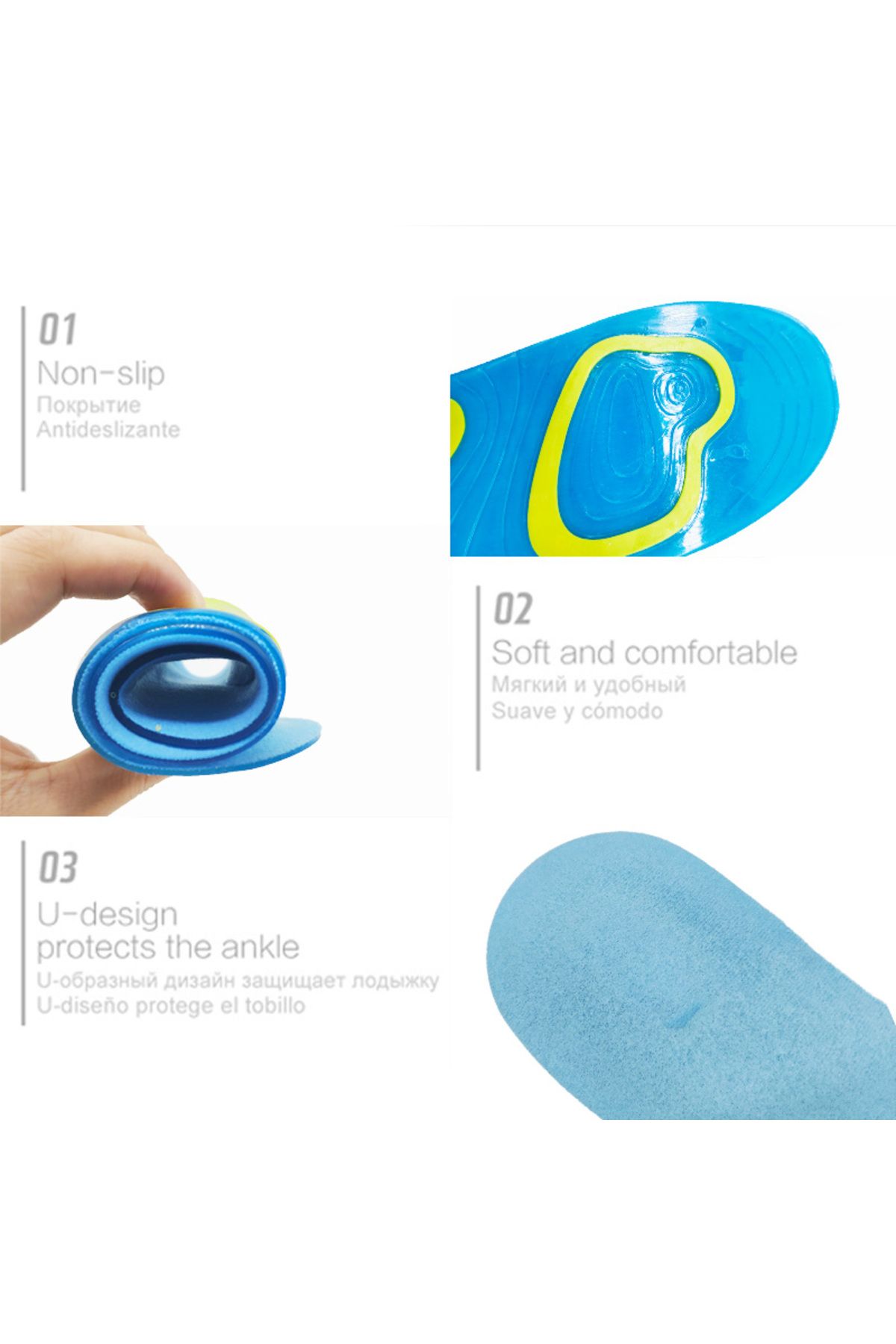 Choice-S Eu 38-42 Gel Insole Silicone Orthopedic Foot Care For Feet Shoes Sole Sport Insoles Shock Absorpti 4