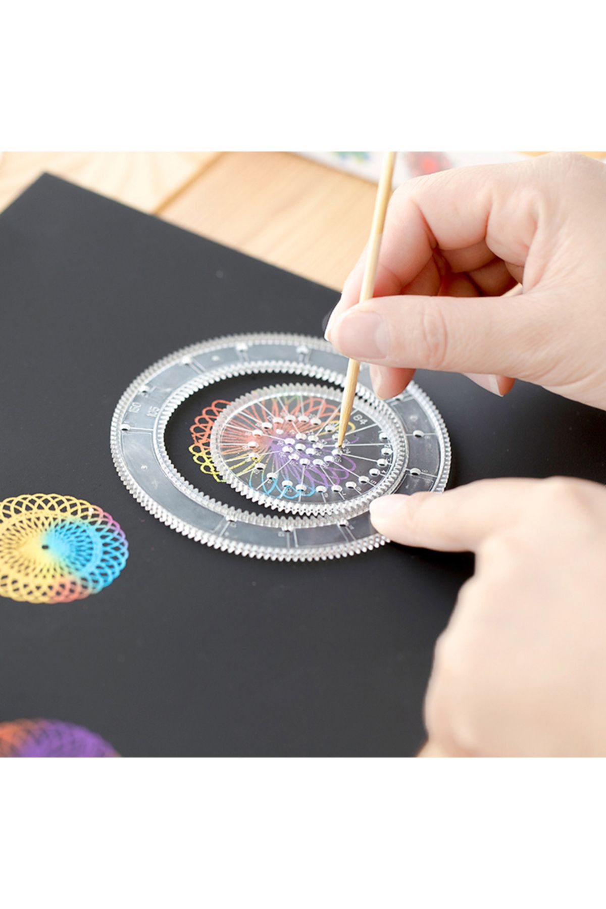 Choice-Funny Spirograph Drawing Toys Set Interlocking Gears & Wheels Geometric Ruler Drawing Accessories... 7