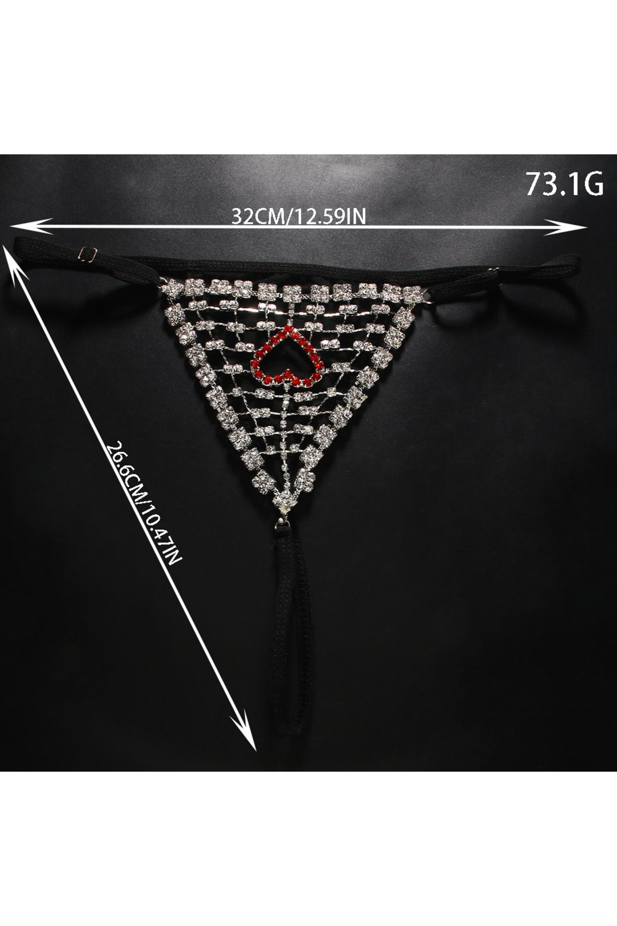 Choice-Rhinestones Heart Hollow Thong Bikini Rave Accessories Sexy Body Jewelry for Woman Underwear Fest... 4