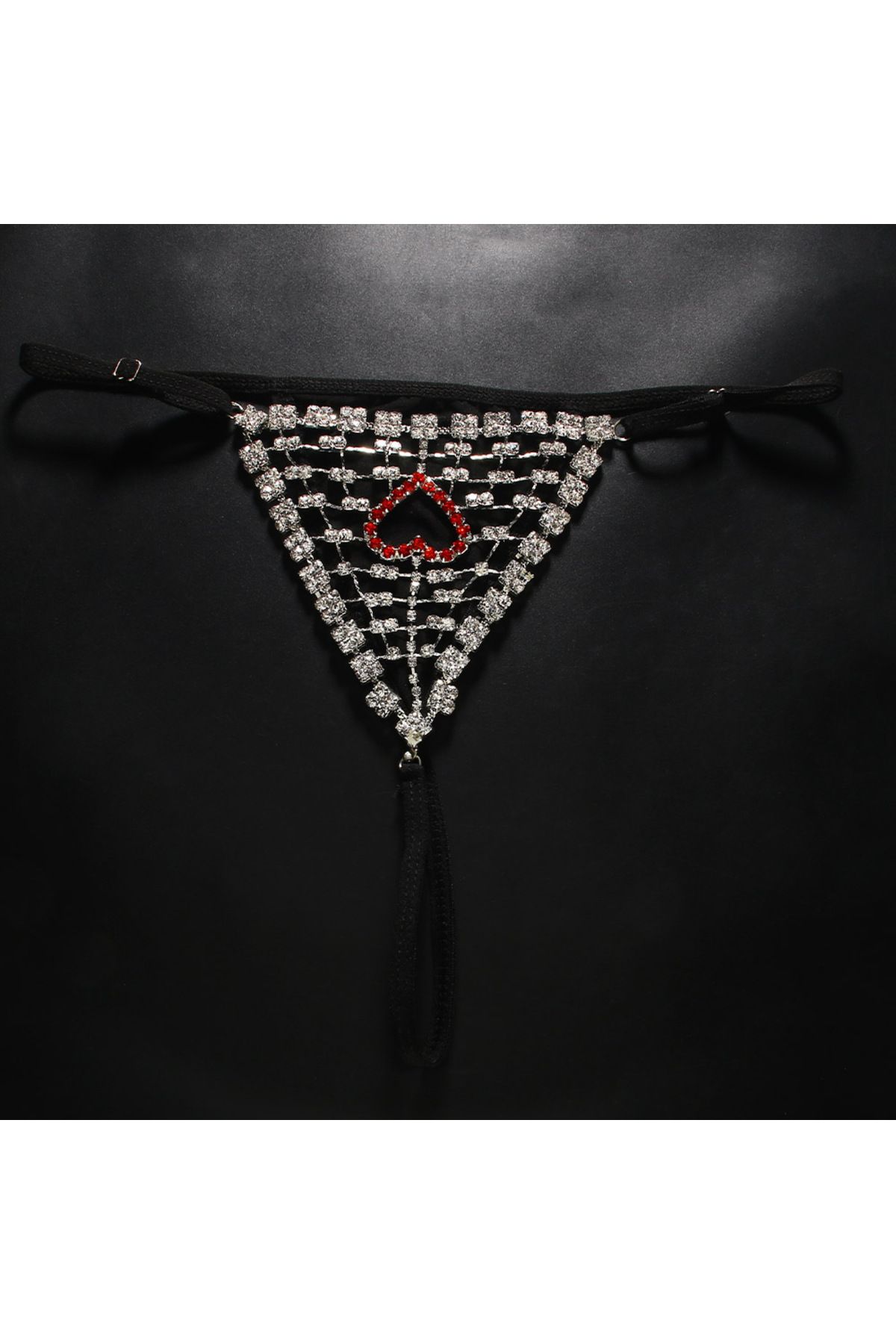Choice-Rhinestones Heart Hollow Thong Bikini Rave Accessories Sexy Body Jewelry for Woman Underwear Fest... 3