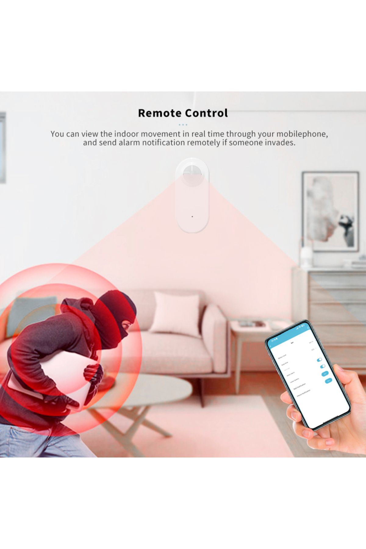Choice-Tuya WiFi Smart PIR Motion Detection Sensor Security Burglar Alarm Sensor Smart Life App Control ... 3