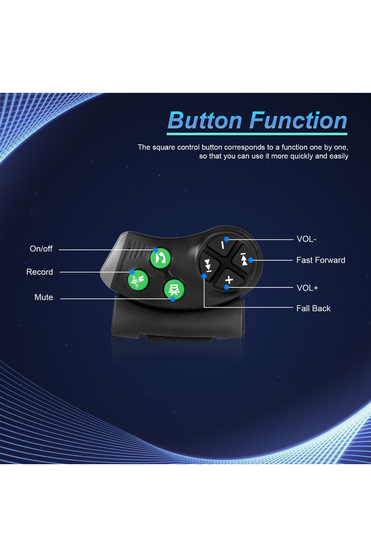 Choice-Podofo Universal Multi-function Car DVD GPS music Player BT Wireless Remote Controller Bluetooth ... 3