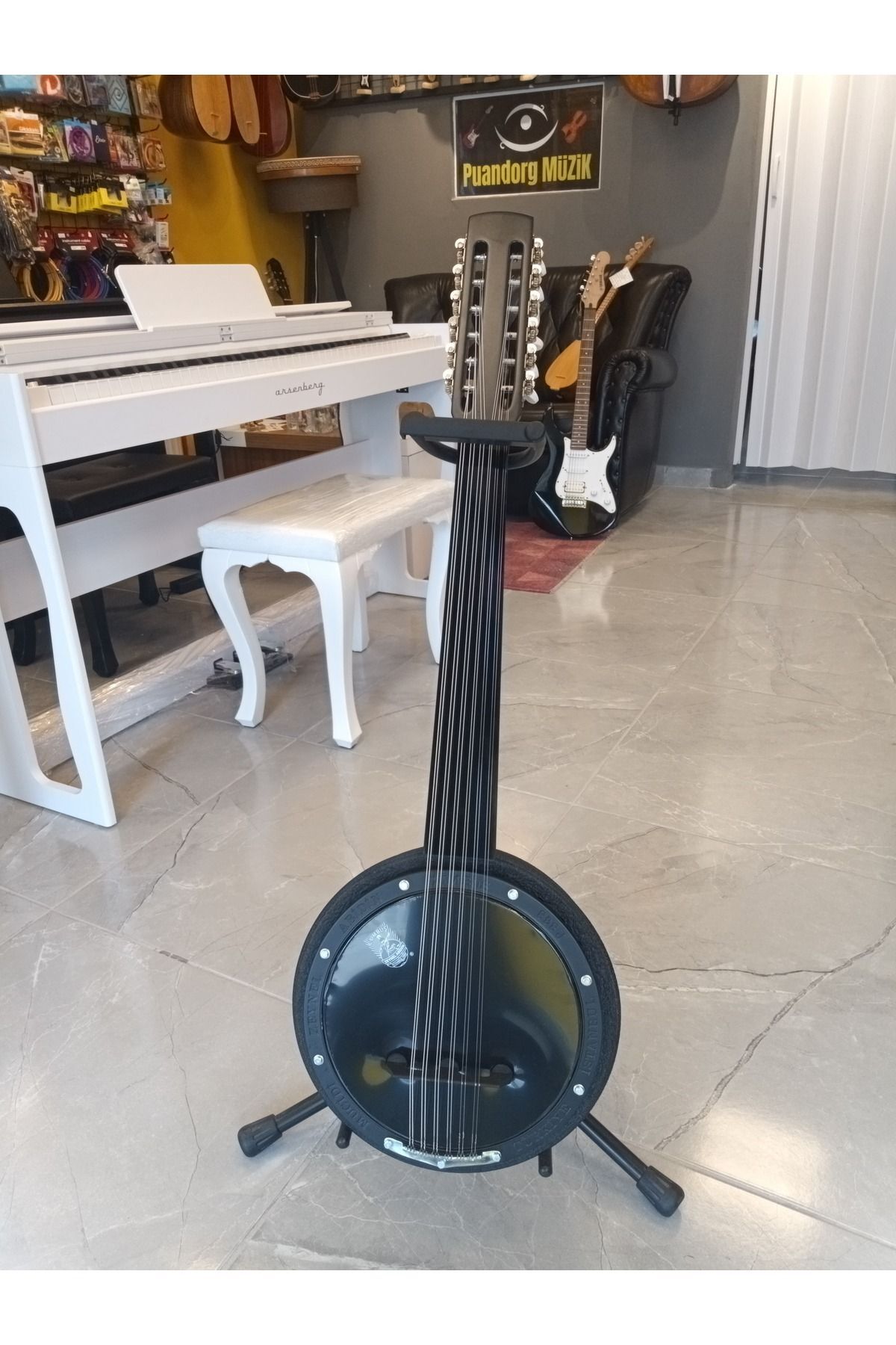 PUANDORG Zeynel Abidin Profesyonel Siyah Cümbüş ( Taşıma Çantası