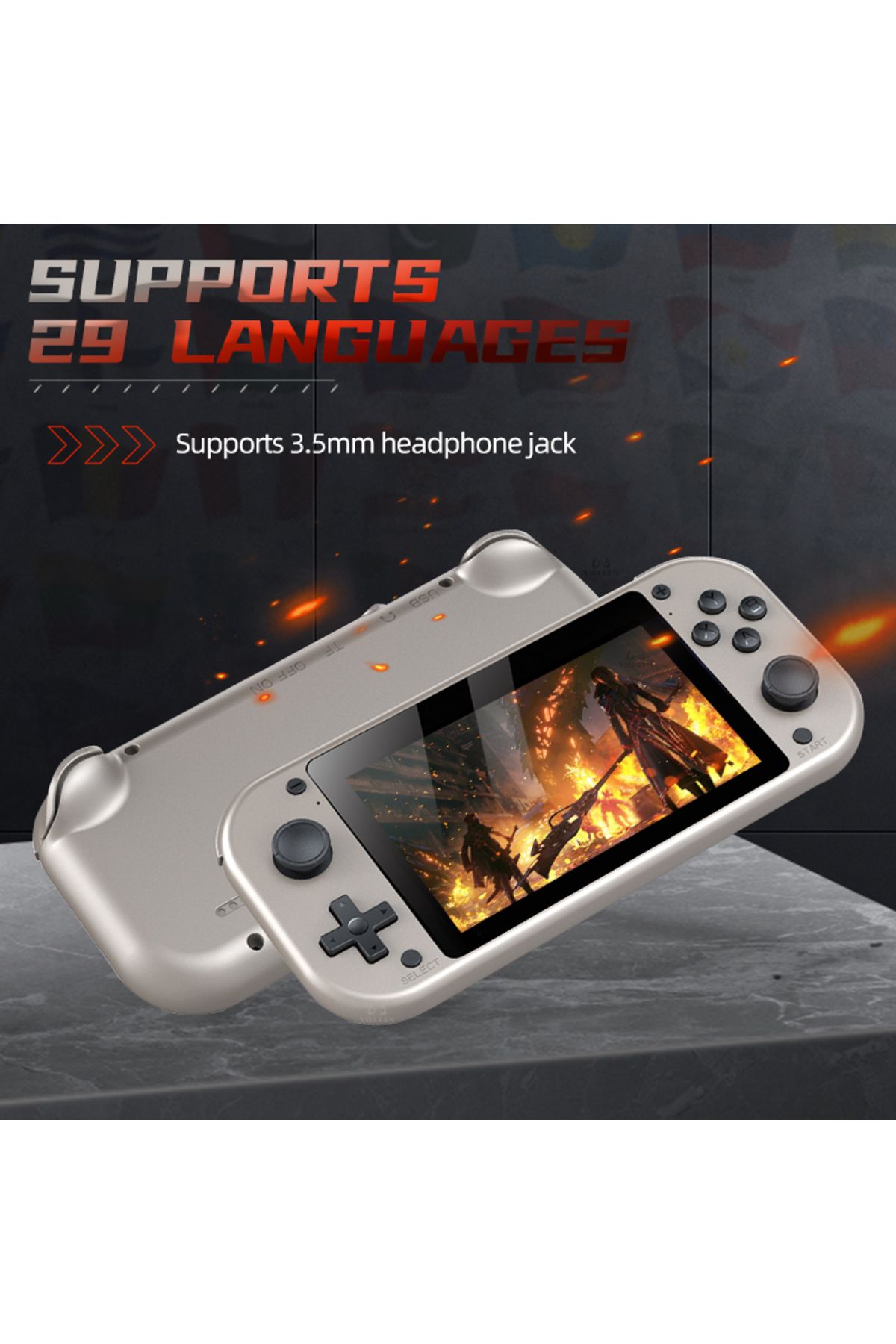 VILCORN-M17 Retro Handheld Video Game Console - Open Source Linux, 4.3 Inch IPS Screen Portable Pocket Computer 4