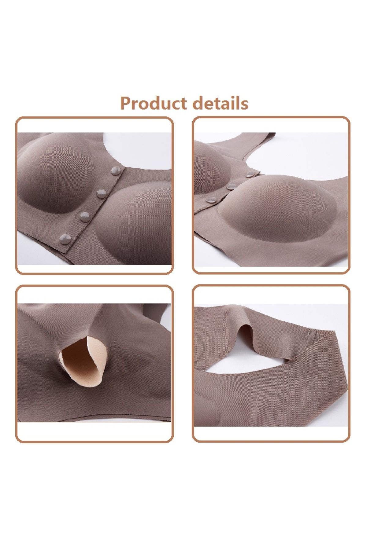 Choice-Nursing Bra Maternity Bra With Removable Pads Front Open Buckle Breathable Comfortable 3D Seamles... 6