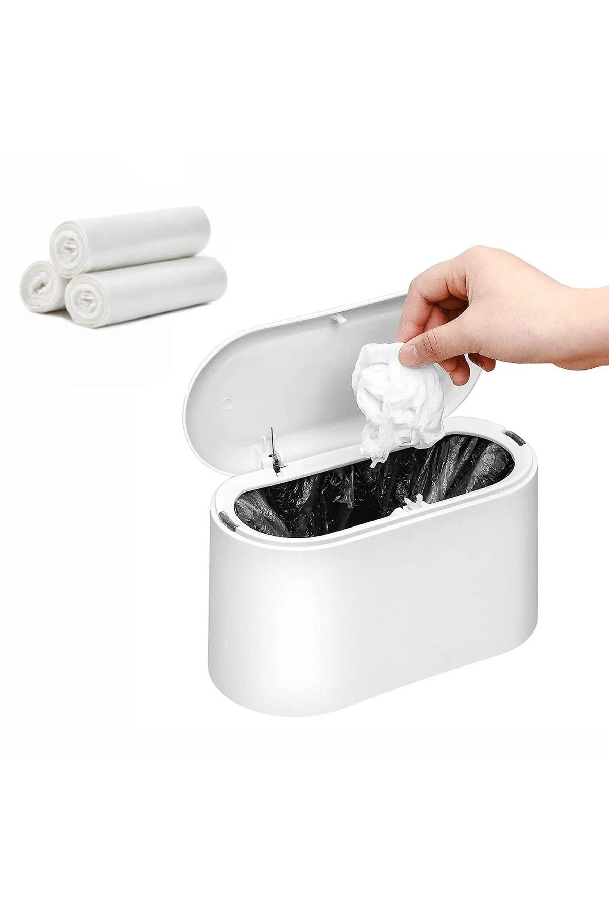 Choice-Mini Trash Can with Lid,Small Trash Can,Desk Trash Can,Countertop Mini Garbage Cans,Tiny Waste Ba... 2