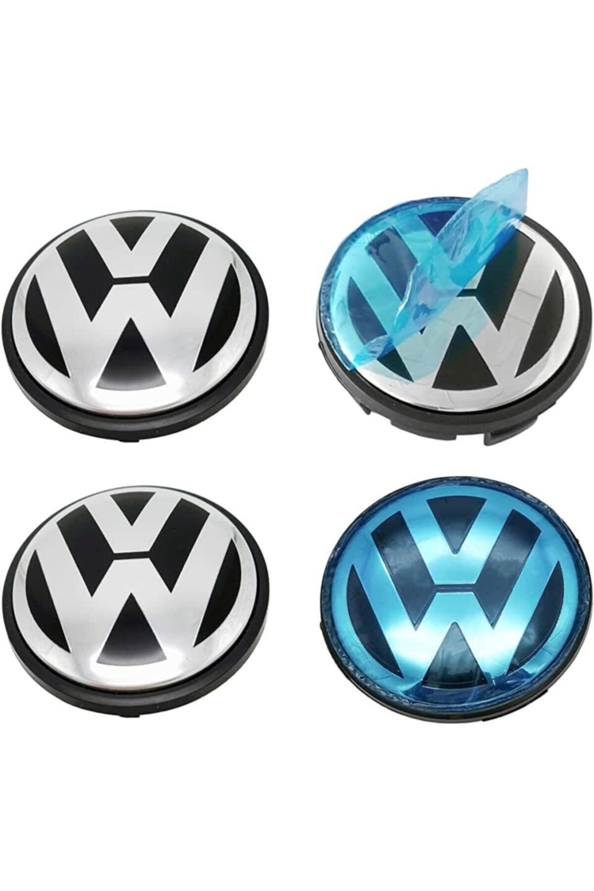 GARDENAUTO Volkswagen Golf 7 Orjinal Tip Jant Göbeği 55-65mm Krom Anahtarlık
