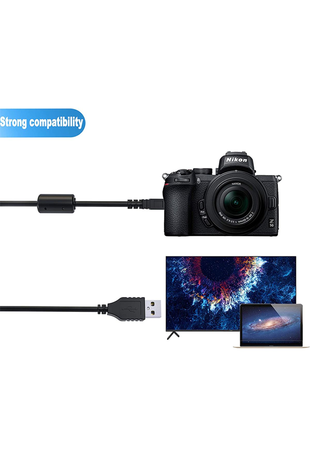 Choice-كابل بيانات USB بطول 1.5 متر Uc-e17 E16 E6 E23 لكاميرا Nikon 1 S1 V1 D3200 D3300 D5000 D5100 D5200 D5300 D5500 D7 4