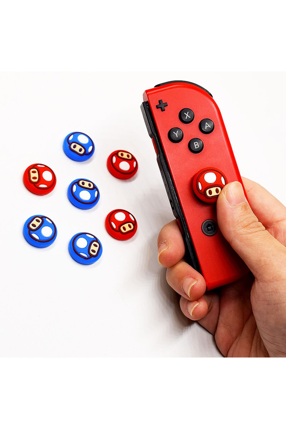 Choice-8pcs/lot Silicone Thumb Stick Caps Grip Analog Joystick Caps for NS Switch OLED Joy Con Controlle... 3
