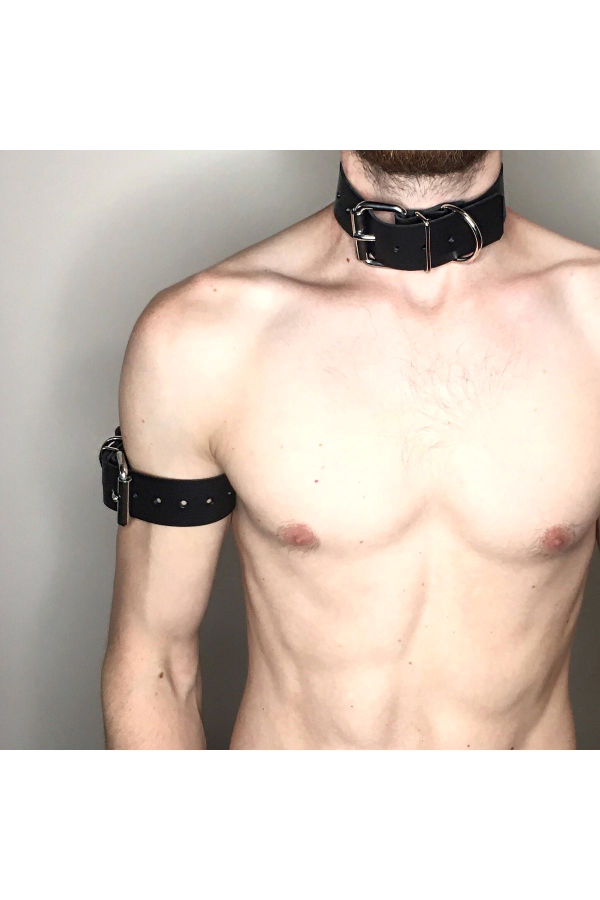 Choice-Harajuku Gothic Punk Bdsm Collar Choker Neck Arm Bondage Pu Leather Belts For Men Gay Erotic Sexu... 5