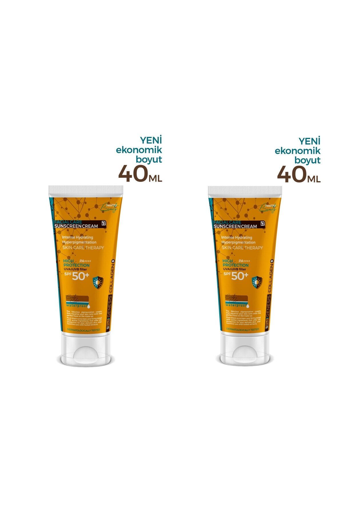 Kolajen Leke Karşıtı Ton Eşitleyici Spf 50 Renkli Yüz Güneş Kremi 40 ml 2 Li Set — 8699691130948