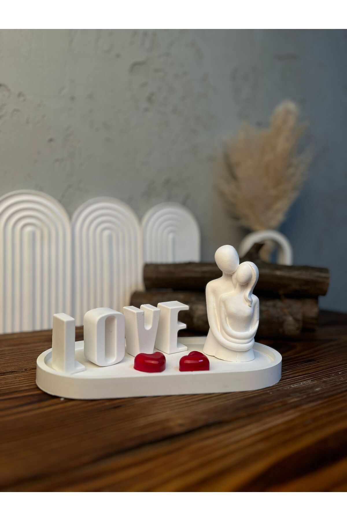 Valentine's Day Wraparound Dear Decorative Trinket, Love Letter Set, White