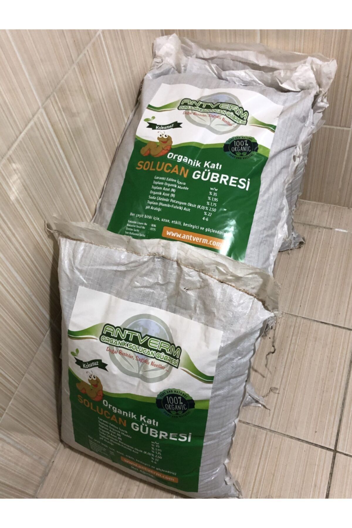 10 kg Sardunya Begonvil Sarmaşık Saksı Bitkileri İçin Organik Solucan Gübresi