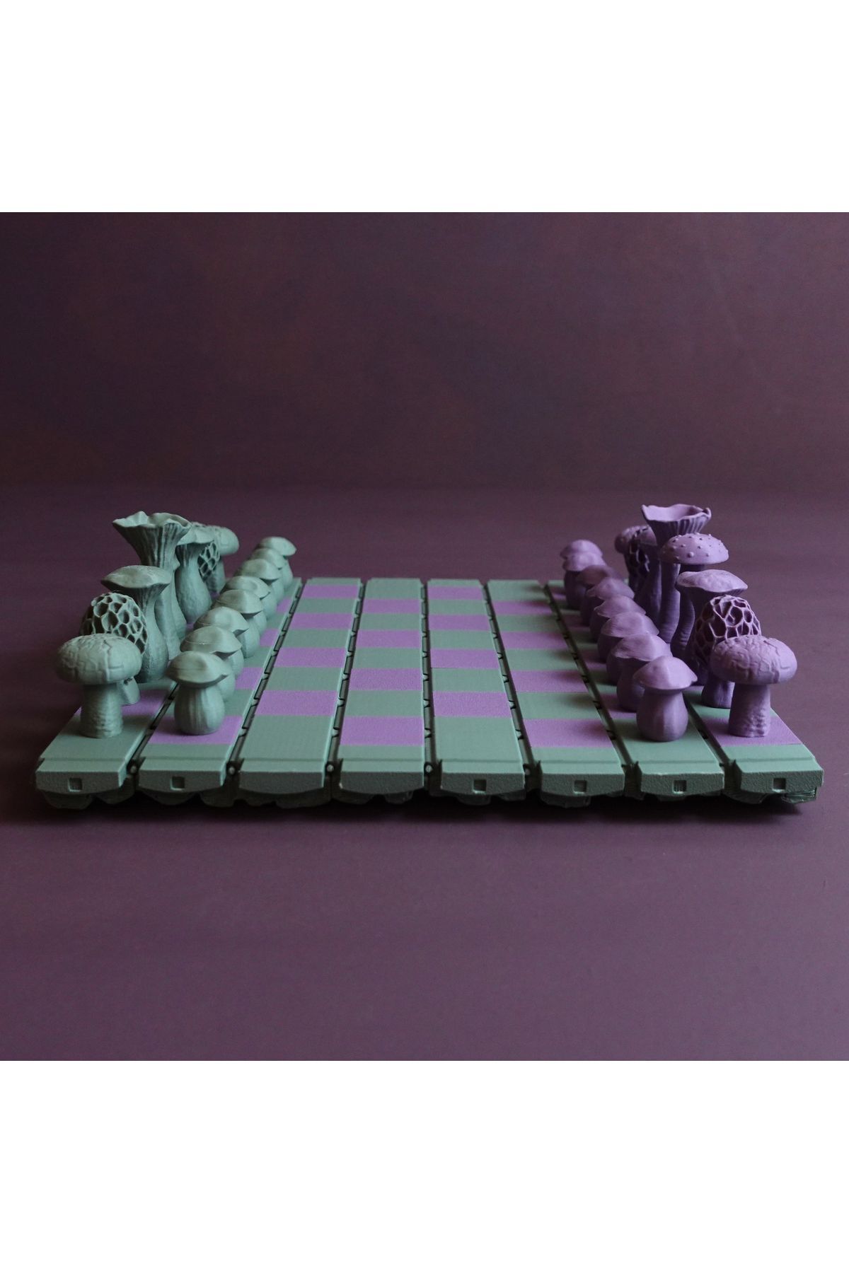 KEMX SATRANÇ TAKIMI - MANTAR/AĞAÇ TEMALI - KENDİNDEN KUTULU - KOLEKSİYONLUK