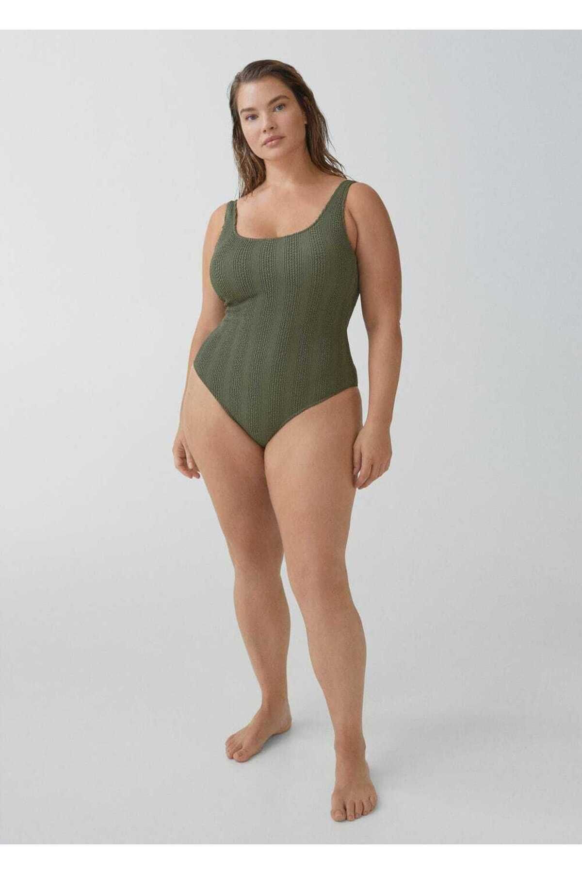 MANGO Woman-Tkané plavky 3