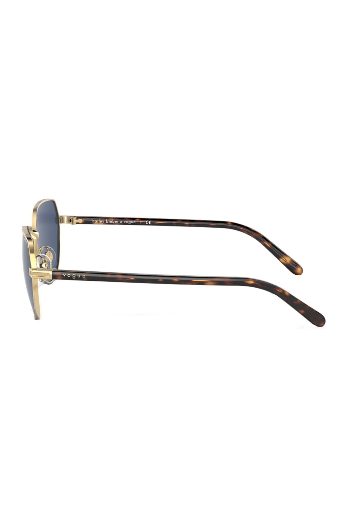 عینک آفتابی طلایی زنانه با فریم هندسی 4242S 848/13 53 Vogue