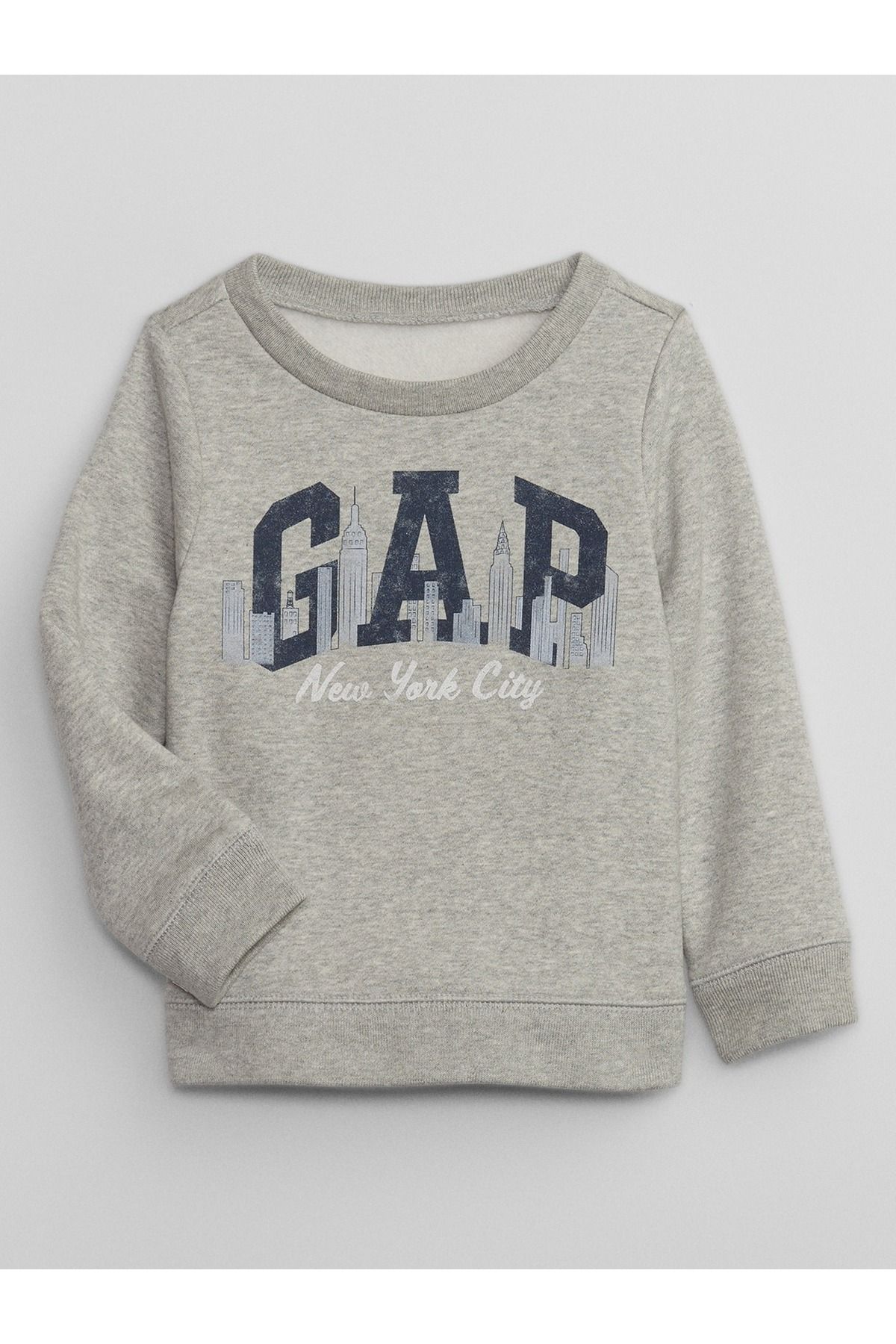 GAP Baby Girl Серый свитшот с логотипом Gap City 835775