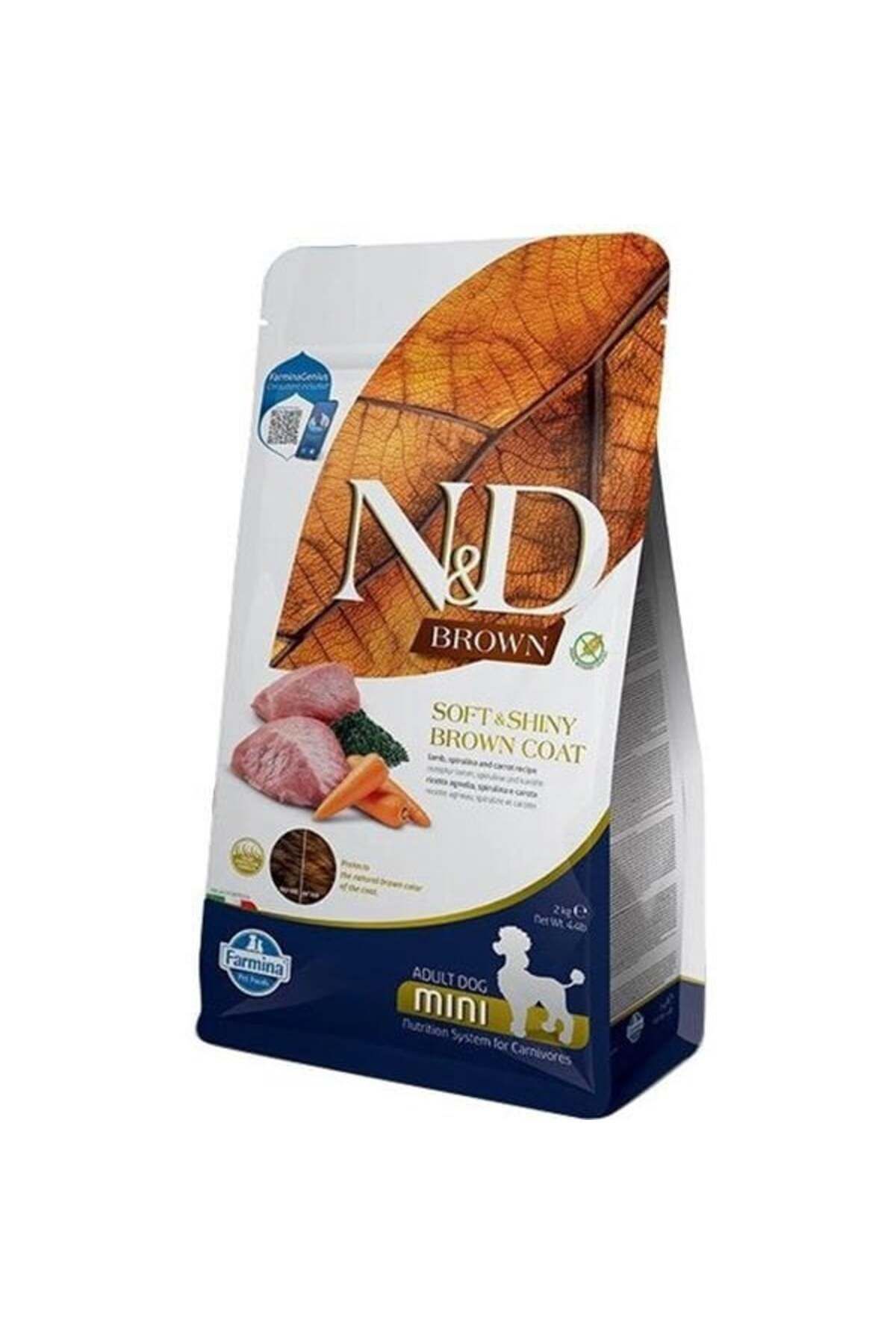 N & D Brown Kuzu Etli Spirulina Ve Havuçlu Küçük Irk Yetişkin Köpek Maması 2kg E041029