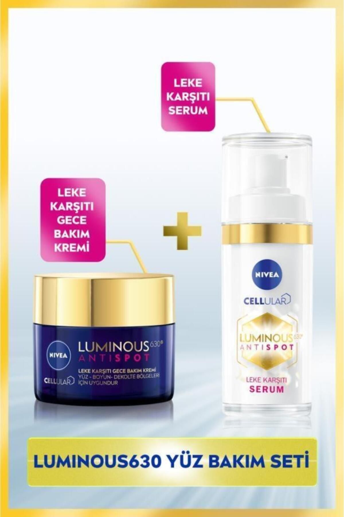 NIVEA Luminous630 Сыворотка против пятен 30 мл и Ночной крем для лица Luminous630 против пятен 50 мл НАБОР.NVE.874