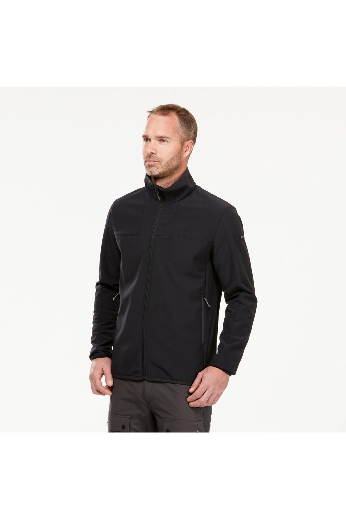 Мужская куртка Softshell Decathlon Forclaz — черная — Mt100 324176