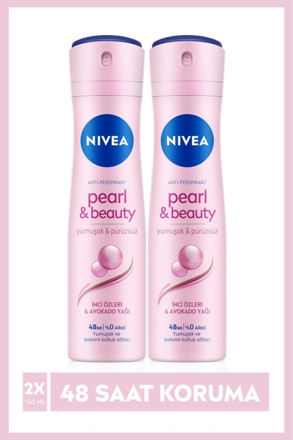 NIVEA Женский дезодорант-спрей Pearl & Beauty 150 мл, 2 шт., защита от пота, 48 часов SET.NVE.110