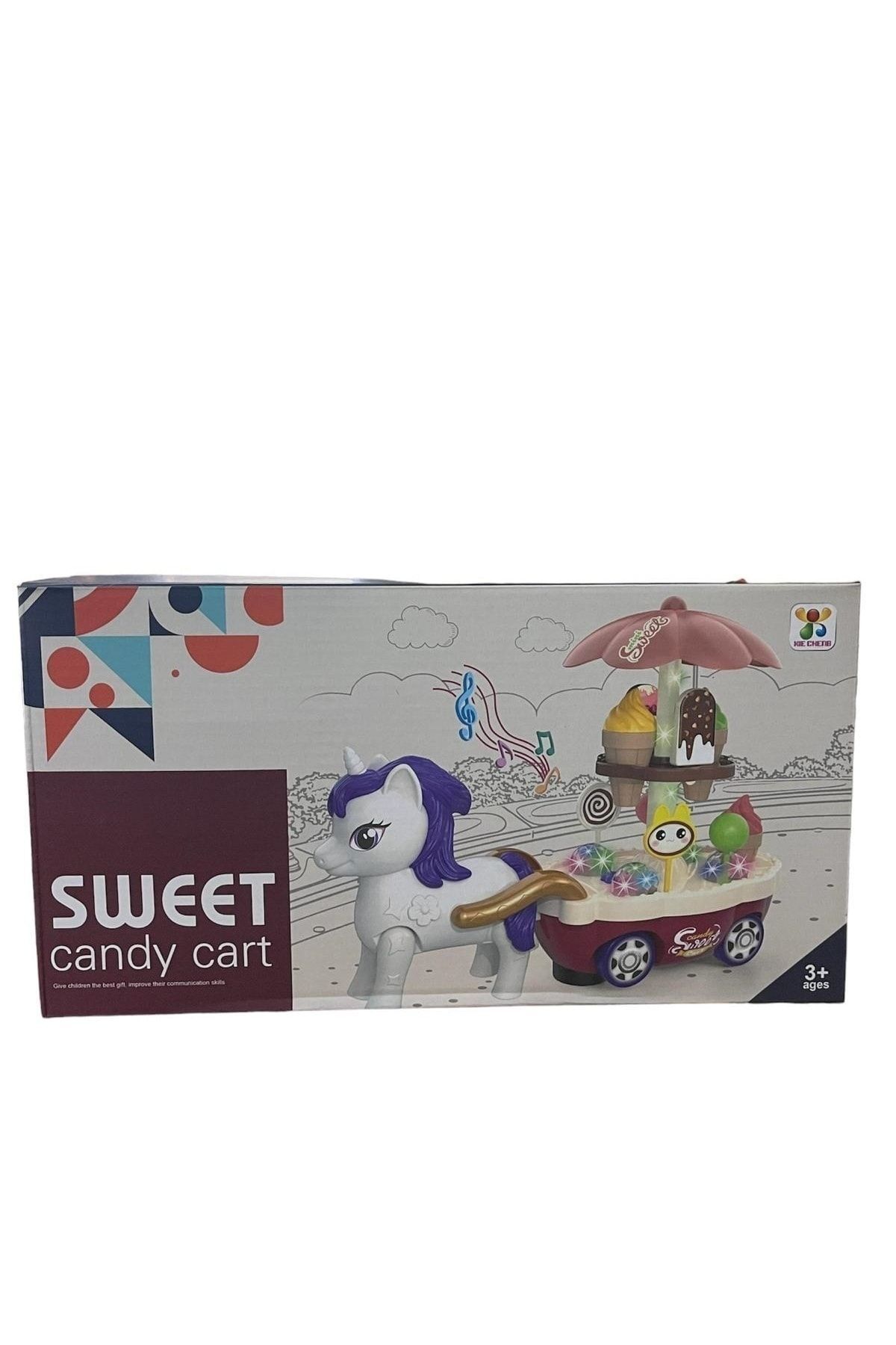 Squishy-Unicorn Ice Cream Cart Multi-Turn and Turn with Sound and Light 5