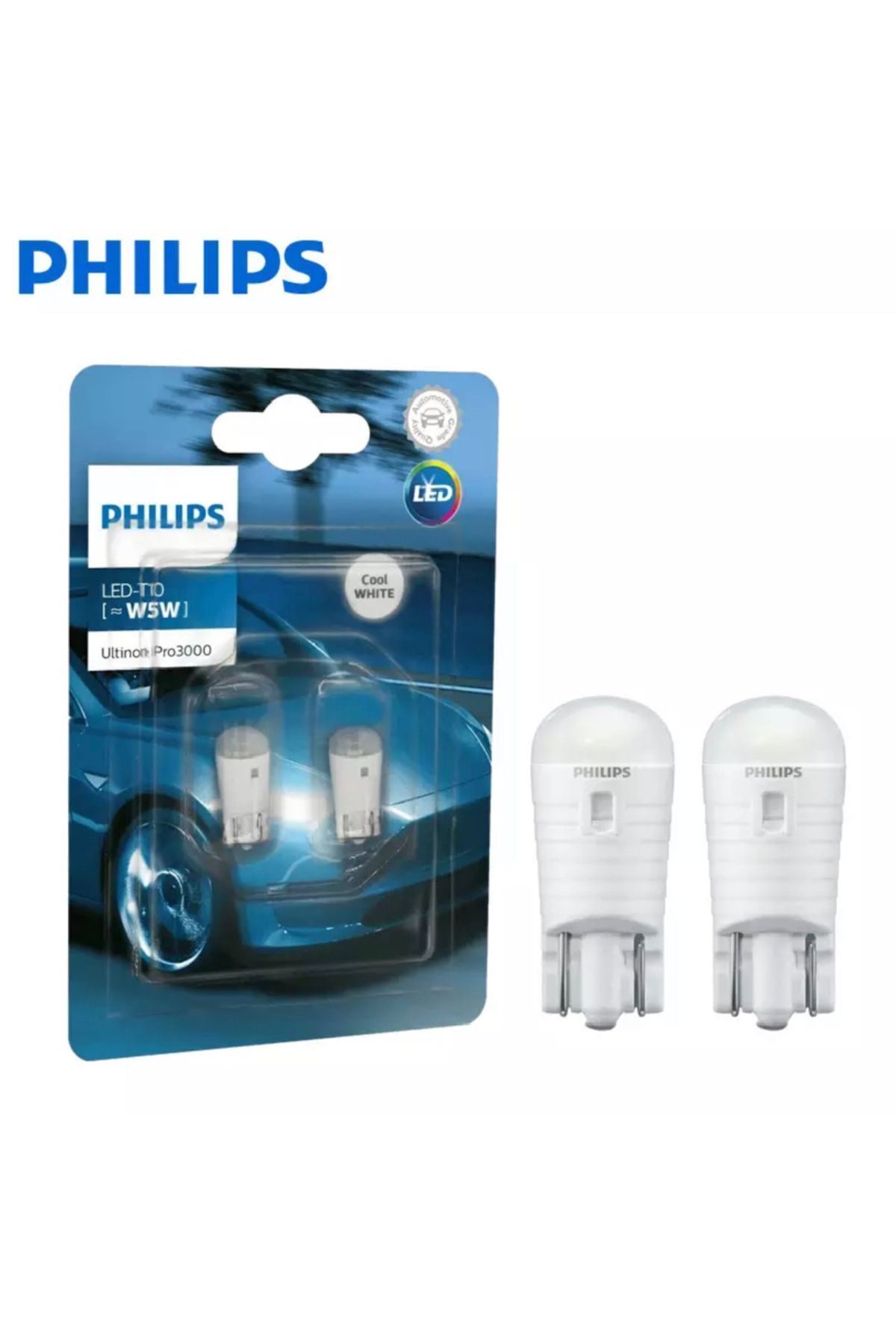 Philips Ultinion Pro3000 Beyaz Led 12v T10 Dipsiz Yeni Ürün