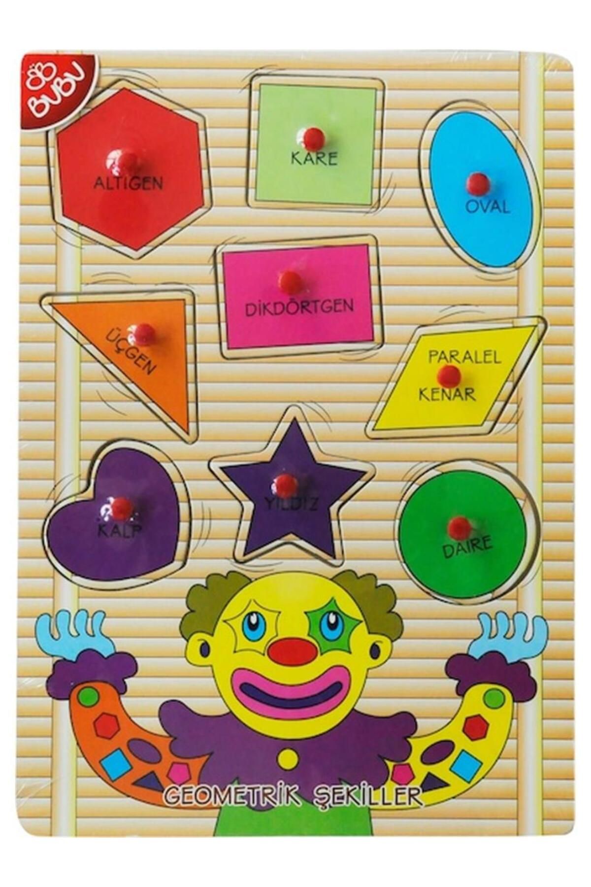 Bubu-Geometric Shaped Wooden Puzzle - Bu-Bu Clown Ap0069 2