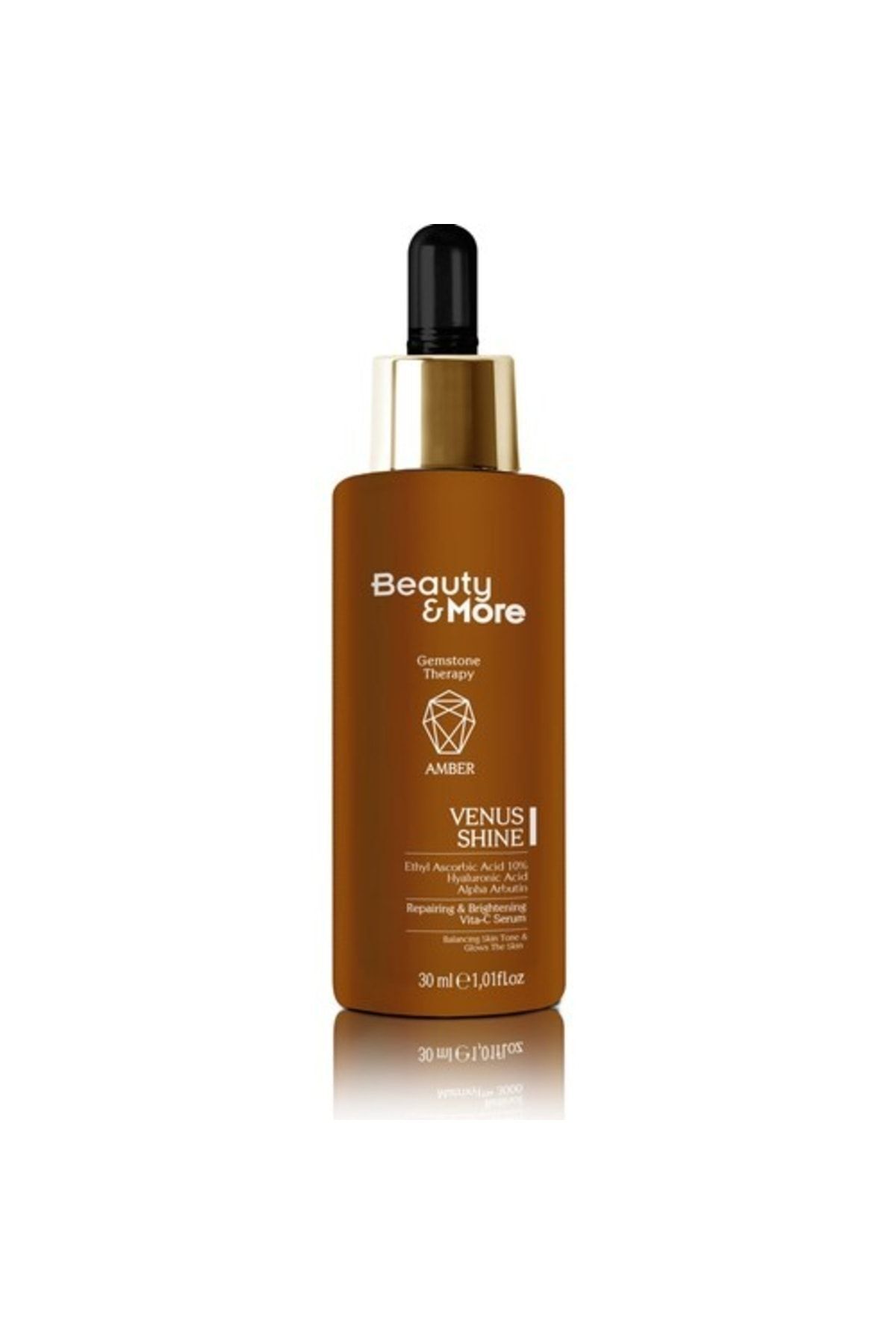 سرم ترمیم کننده و روشن کننده کهربا ونوس 30 میلی لیتر ویتامین C 10% + اتیل اسکوربیک اسید + آل BeautyandMore
