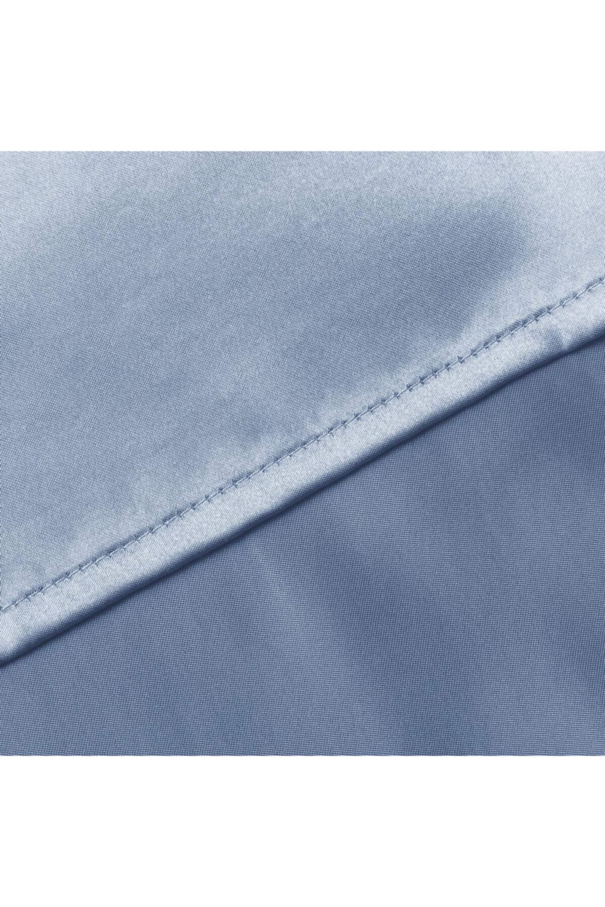 Tinybabyconcept-Natural Silk Textured Cotton Satin Pillow Case 1st Quality Bead Silicone Filled Pillow 50x135cm Blue 5