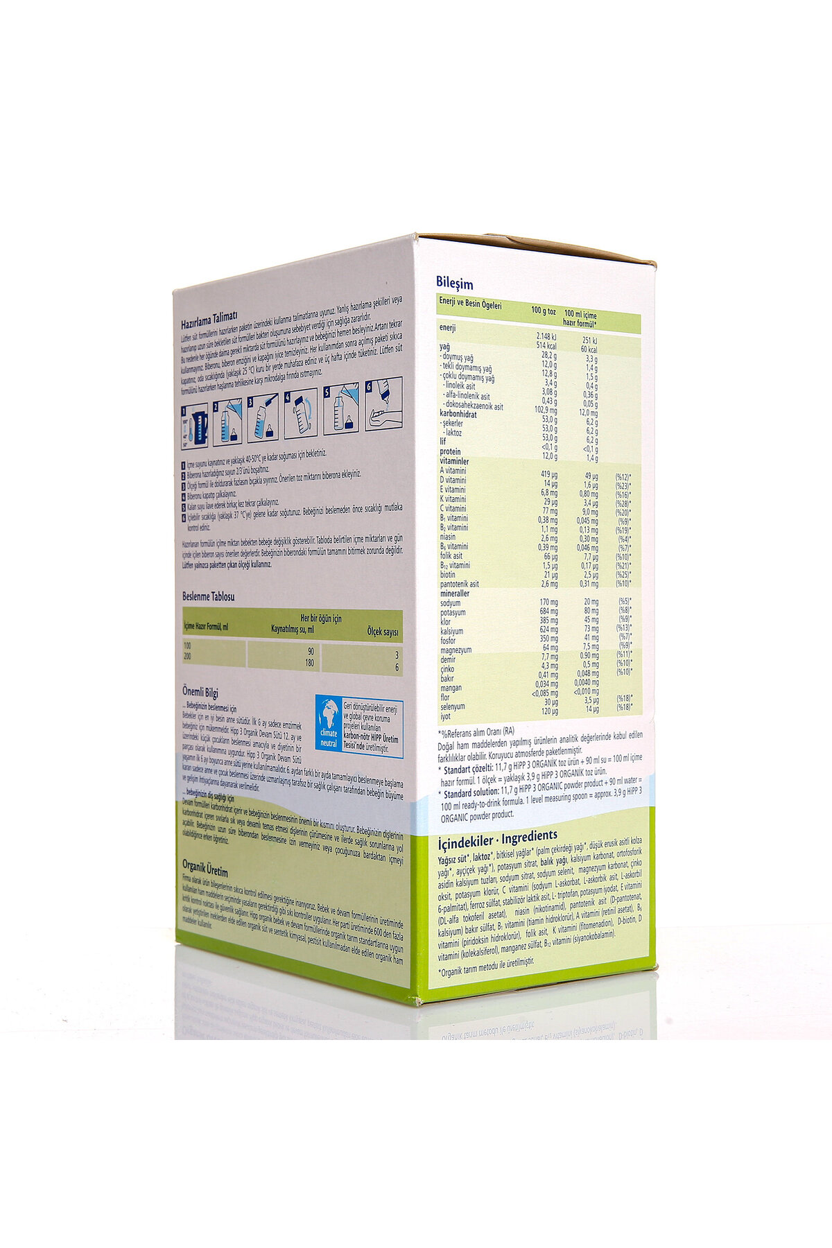 Hipp 3 Organik Çocuk Devam Sütü 600 gr 1+ Yaş NO COLOR 3 fotoğrafı 4 (önizleme)