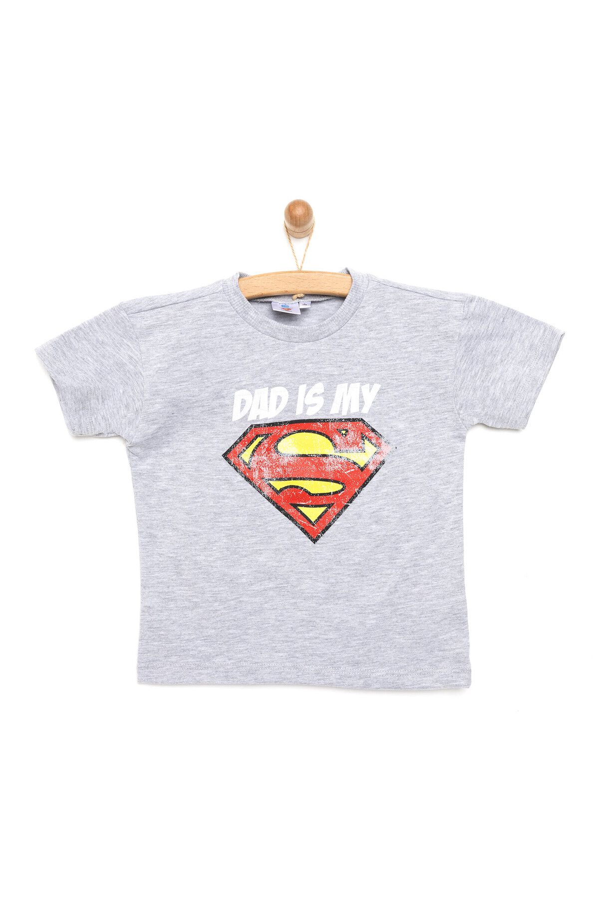 تی شرت سوپرمن Baby Boy Grey Melange 9 ماهه DC COMICS