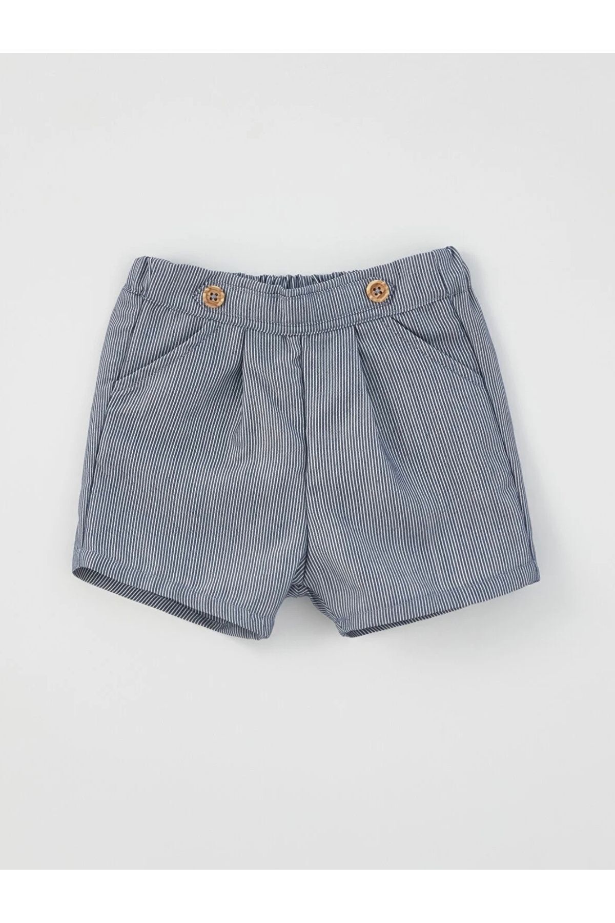 LC Waikiki KANZ Bisiklet Yaka Kısa Kollu Erkek Bebek Gömlek ve Şort 2'li Takım fotoğrafı 7 (önizleme)