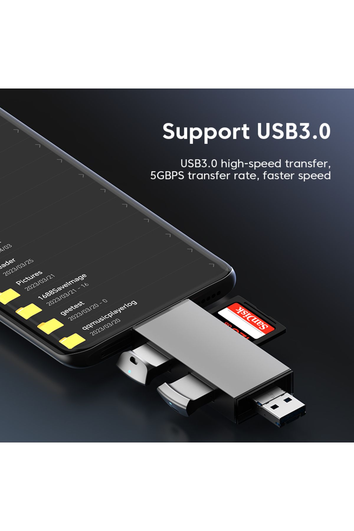 Choice-Olaf 7 in 1 Micro SD Card Reader USB Flash Drive Memory TF SD Card Reader OTG type c 3.1 to usb A... 7