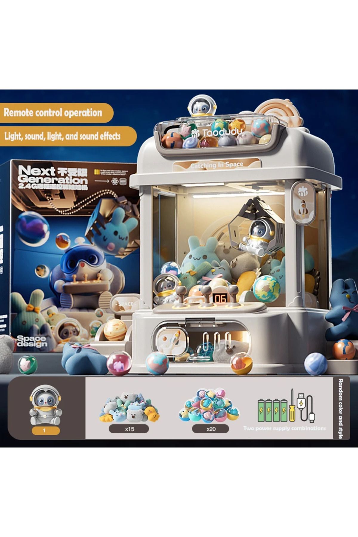Choice-Big Size DIY Doll Machine Kids Coin Operated Play Game Mini Claw Catch Toy Crane Machines Music D... 1