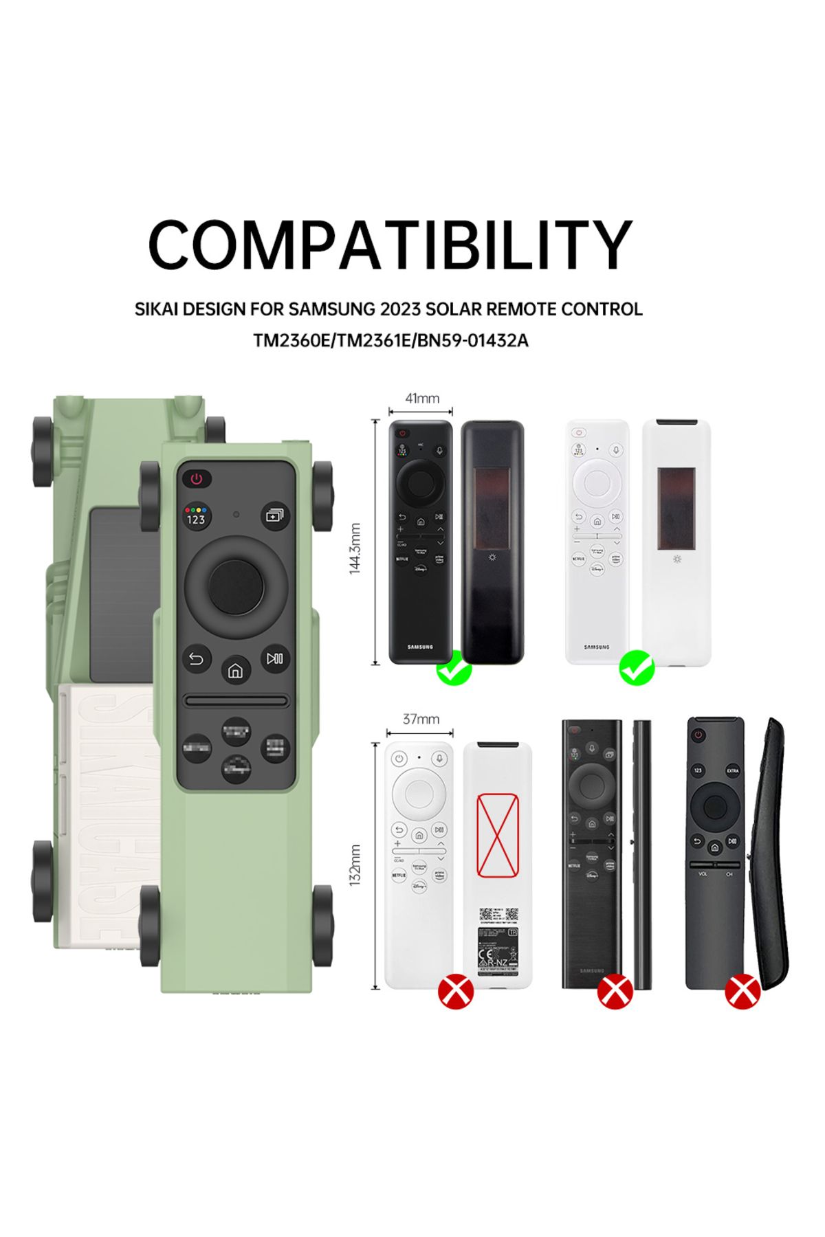 SIKAI CASE-Sikai Silicone Case for Samsung 2023 SolarCell TM2360E TM2361E BN59-01432J BN59-01432A Remote cov... 4