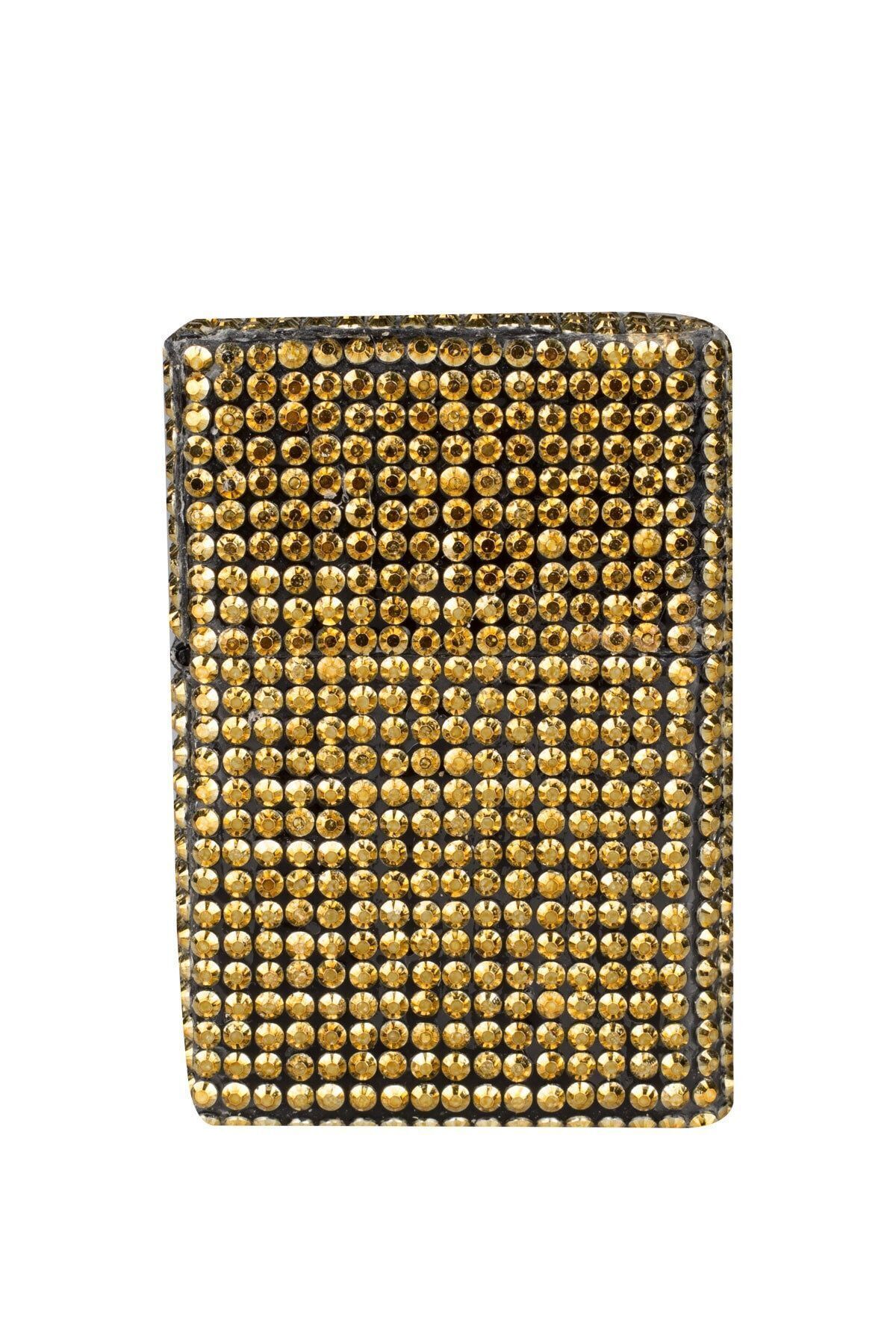 NESGIFT Gold Taş Kaplamalı Zippo Çakmak