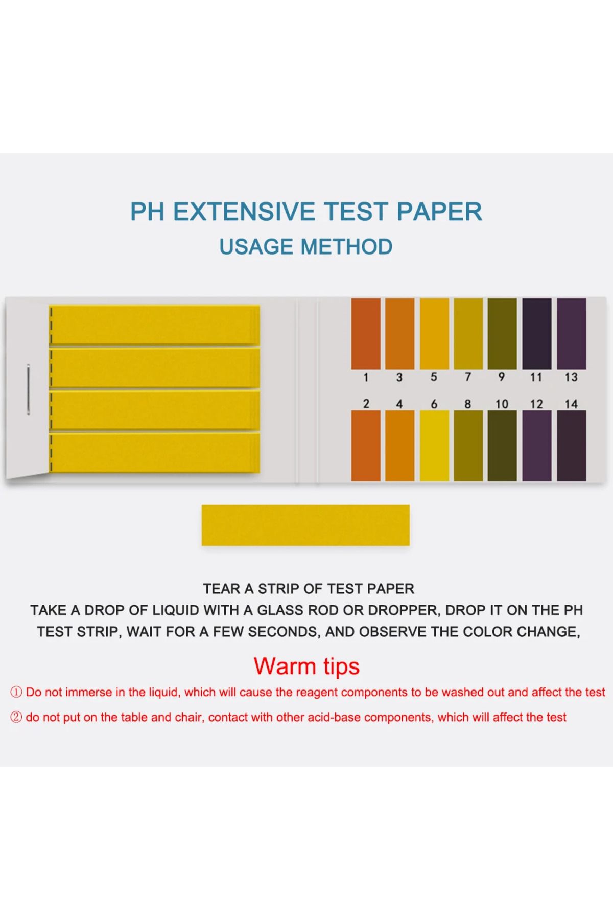 Choice-80 Pcs PH Litmus Paper with Comparison Chart PH Test Strips Precision PH Indicator Test Strips Pr... 3