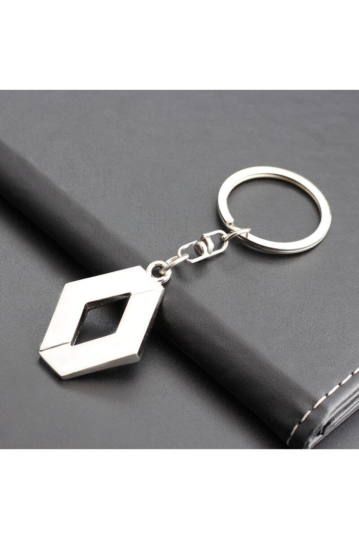 GARDENAUTO Renault Anahtarlık 3d Metal Otomobil Anahtarlığı - Krom Kaplamalı Oto Anahtarlık