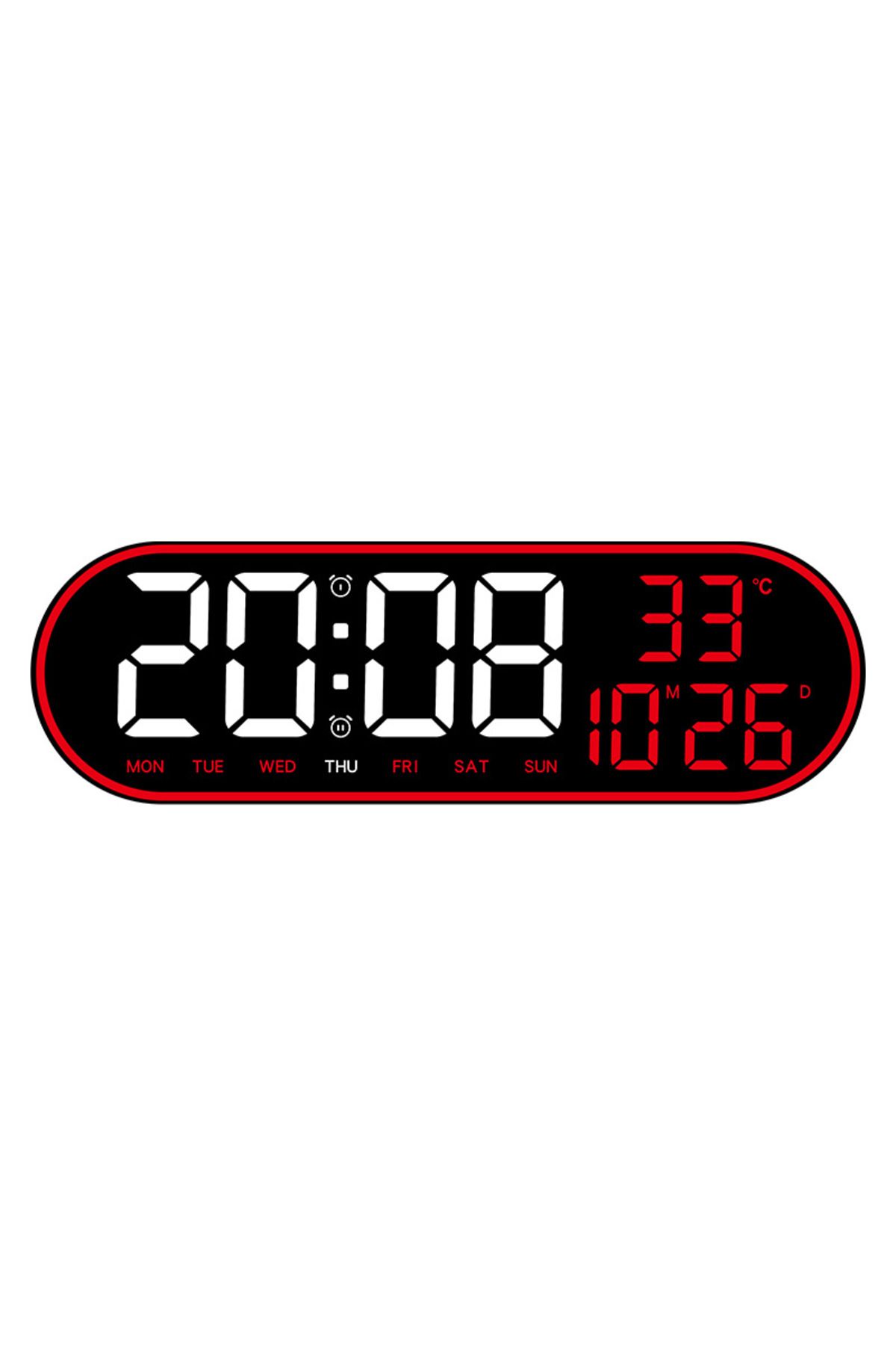 Choice-LED Digital Wall Clock Remote Control Electronic Mute Clock with Temperature Date Week Display 15... 6