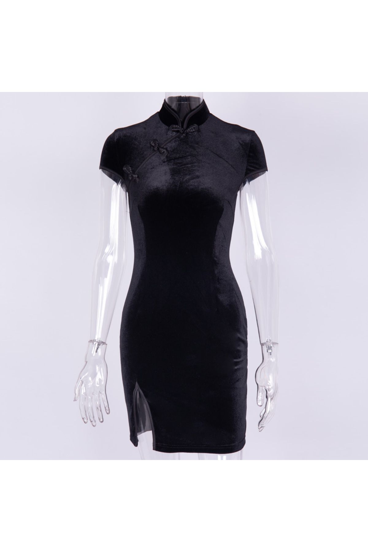 High neck chinese style dress clearance