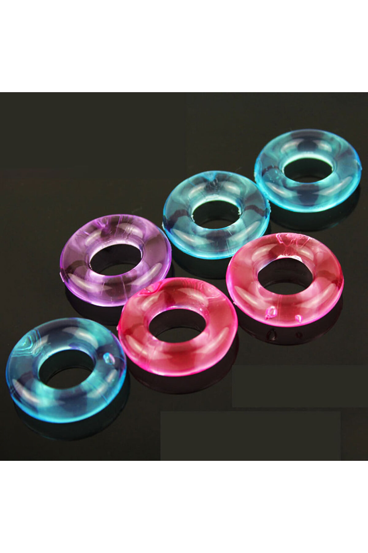 10PCS Doughnuts Cock Rings TPE Silicone Durable Penis Ring Adult Men Ejaculation Delay Penis Enla... 5