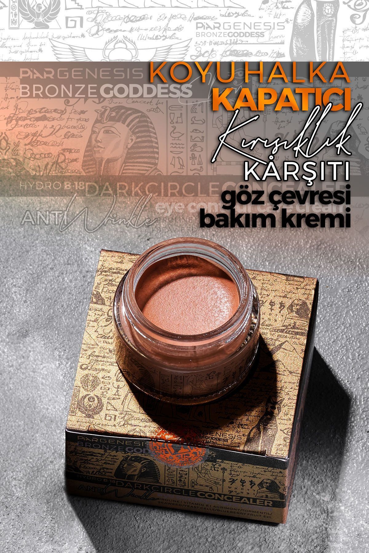 Koyu Halka Kapatıcı Göz Çevresi Bakım Kremi 15 Ml+Bronze Goddess Charm KAŞ&KİRPİK SERUMU -10ml — 8699691130931 — تصویر 5 از 7