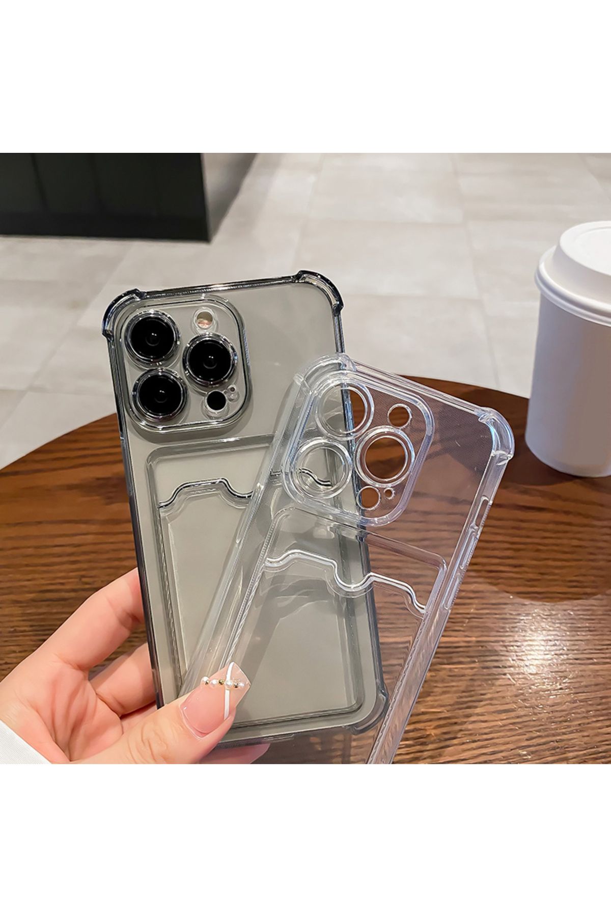 Choice-Wallet Card Holder Clear Soft Case For iPhone 11 13 12 14 15 Pro Max X XS XR 7 8 Plus SE 2020 202... 5