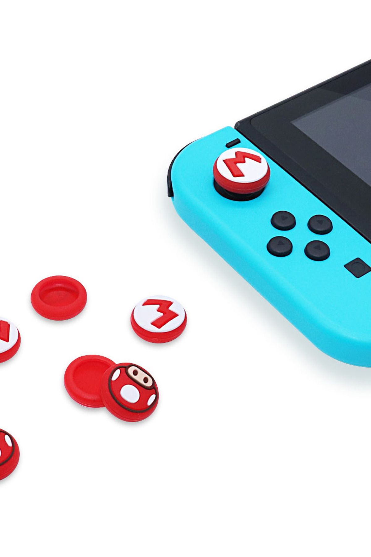 Choice-8pcs/lot Silicone Thumb Stick Caps Grip Analog Joystick Caps for NS Switch OLED Joy Con Controlle... 6