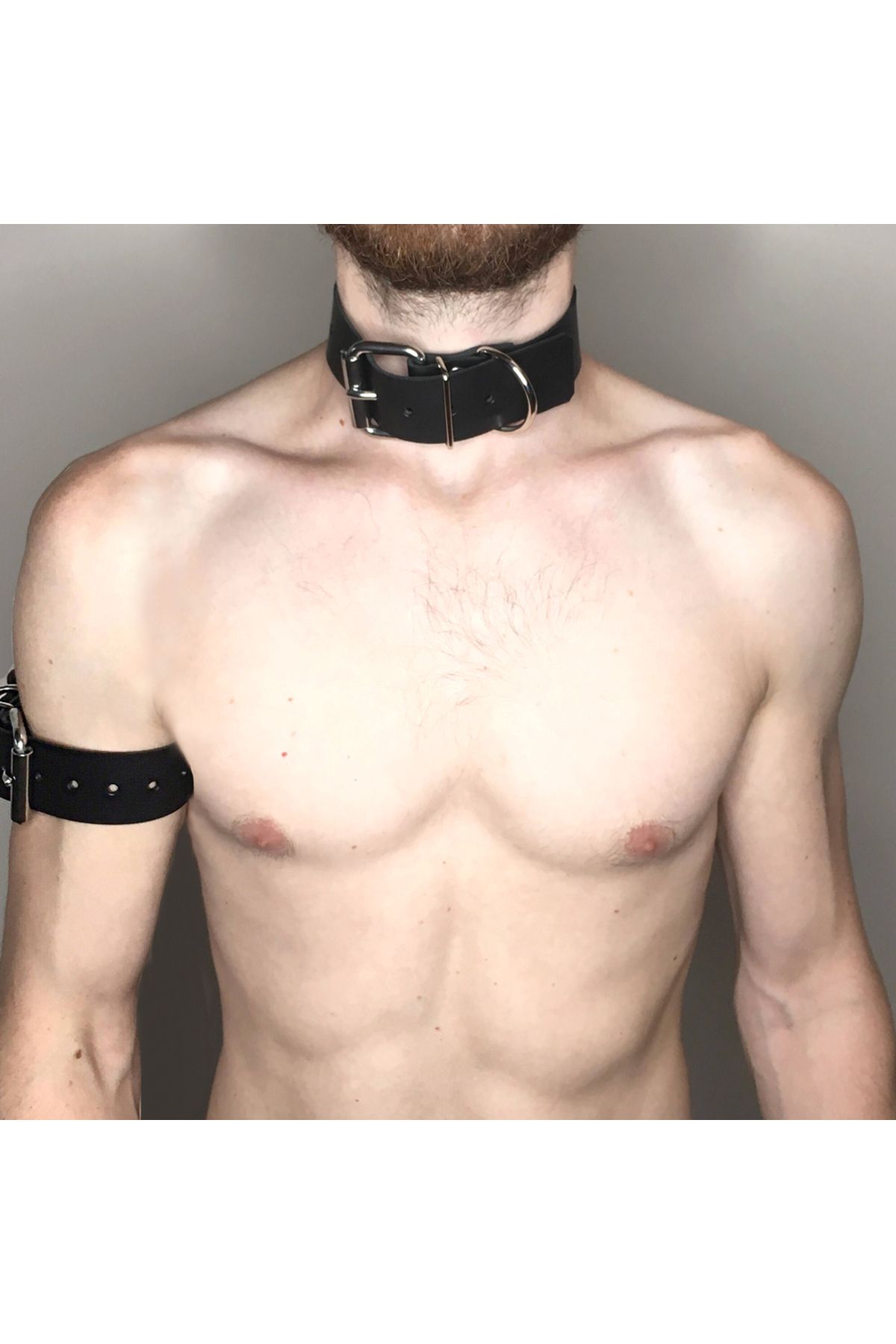 Choice-Harajuku Gothic Punk Bdsm Collar Choker Neck Arm Bondage Pu Leather Belts For Men Gay Erotic Sexu... 2