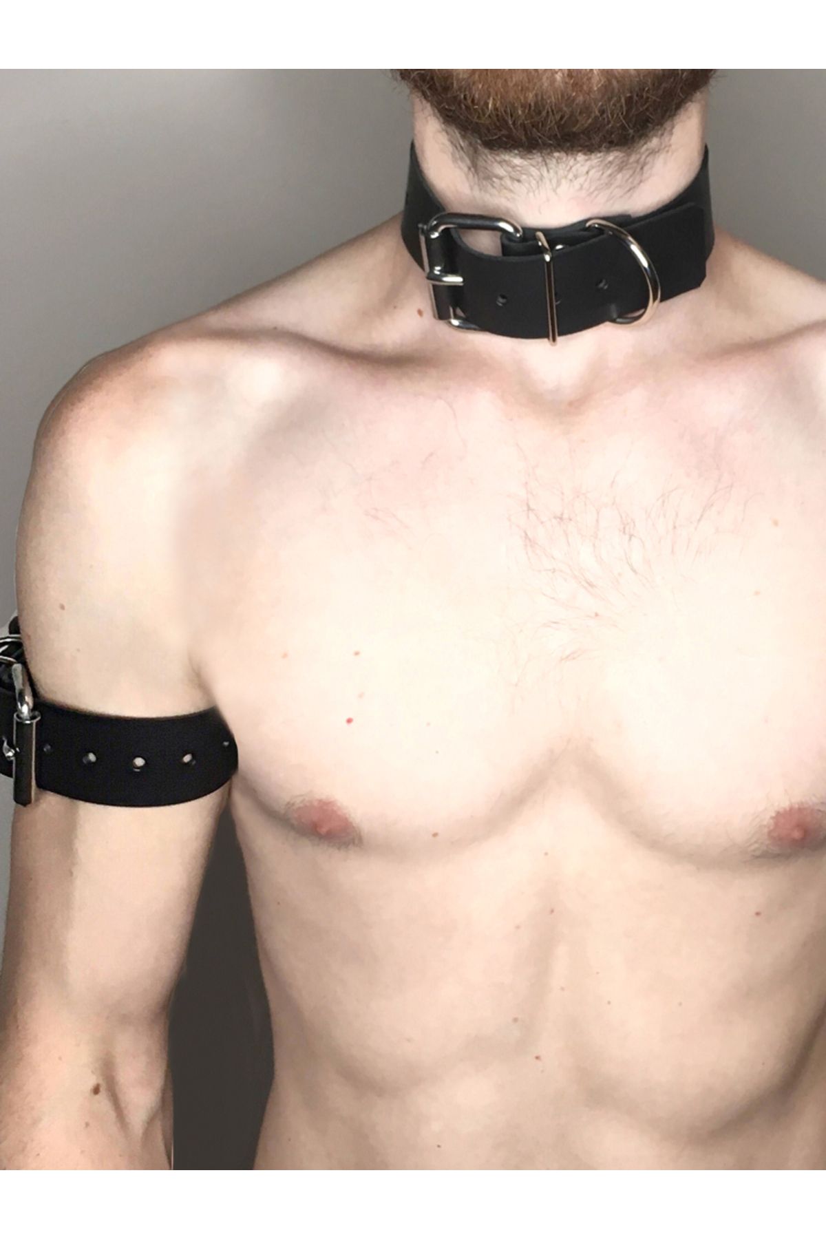 Choice-Harajuku Gothic Punk Bdsm Collar Choker Neck Arm Bondage Pu Leather Belts For Men Gay Erotic Sexu... 8